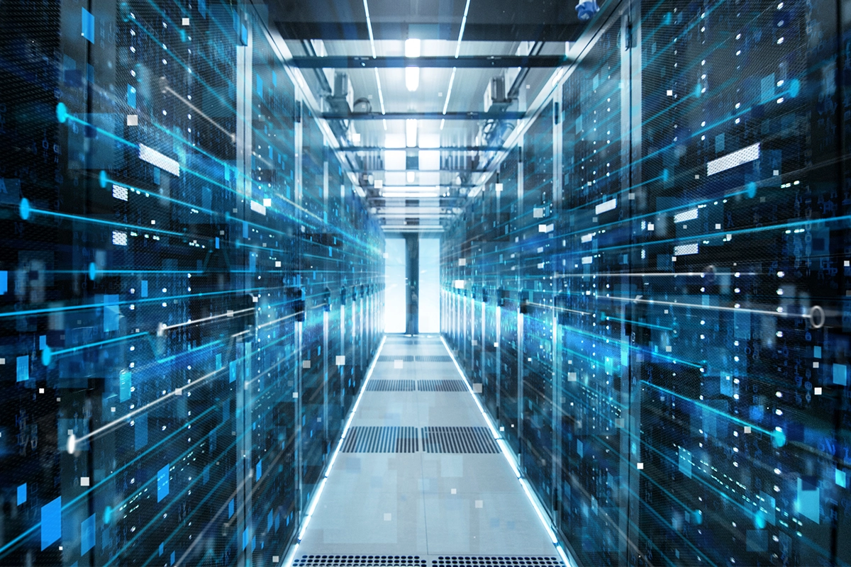 futuristic server room